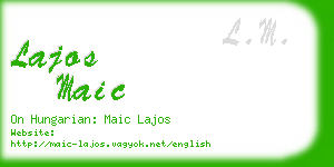 lajos maic business card